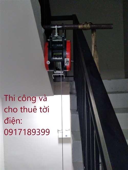 Dịch vụ thi công, cho thuê tời điện, thue  toi dien, lắp đặt tời điện